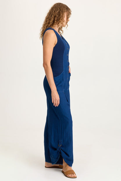 Aisling Indigo Snap-Up Jumpsuit