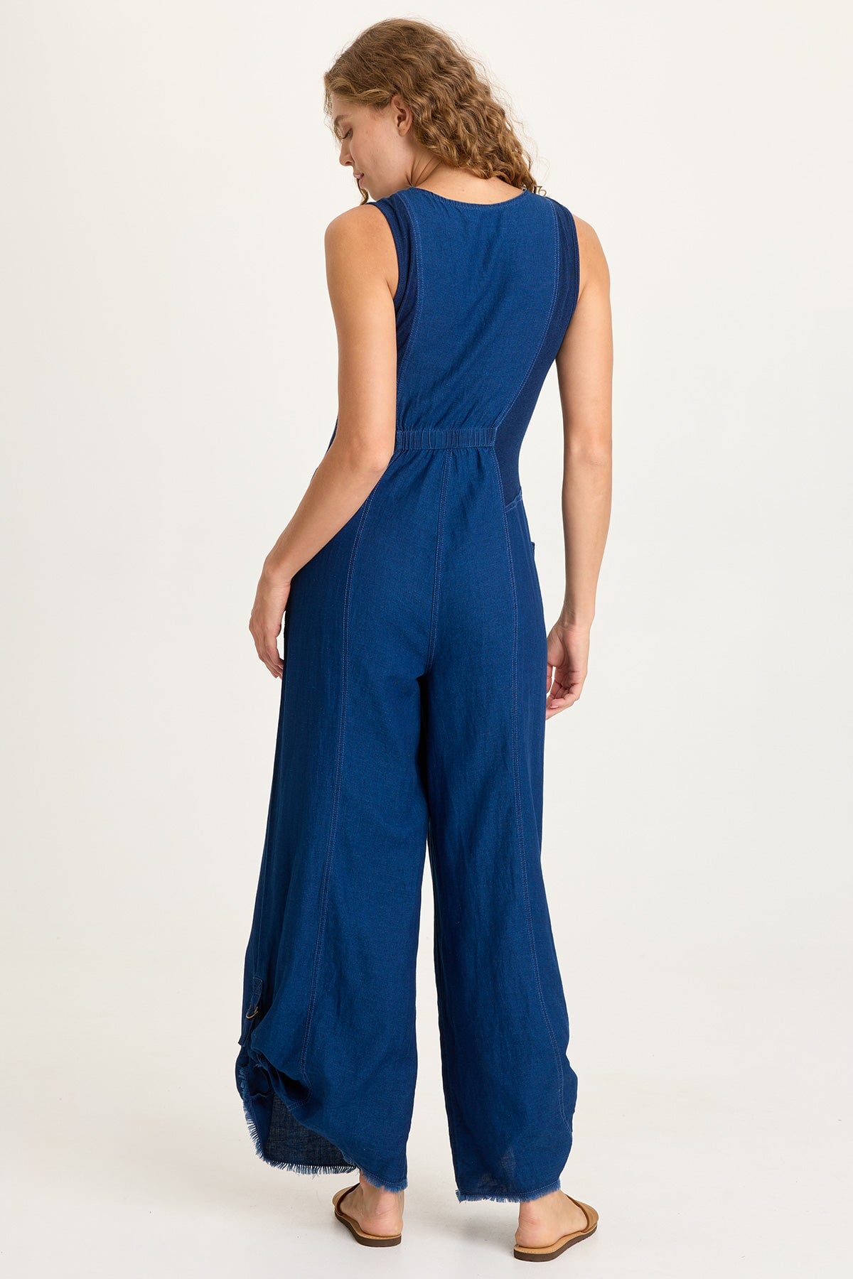 Aisling Indigo Snap-Up Jumpsuit