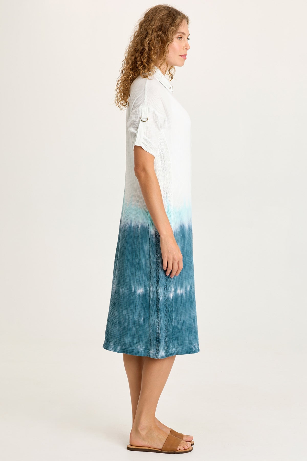 Cantori Gauze Button-Up Dress