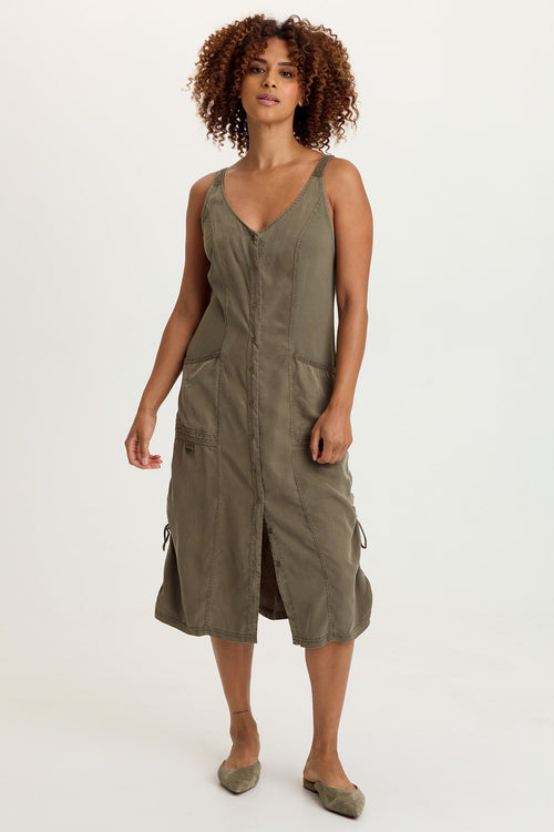 Edsel Twill Snap-Up Dress