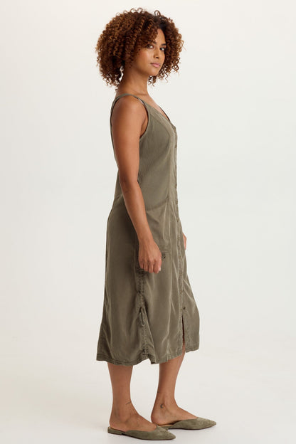 Edsel Twill Snap-Up Dress