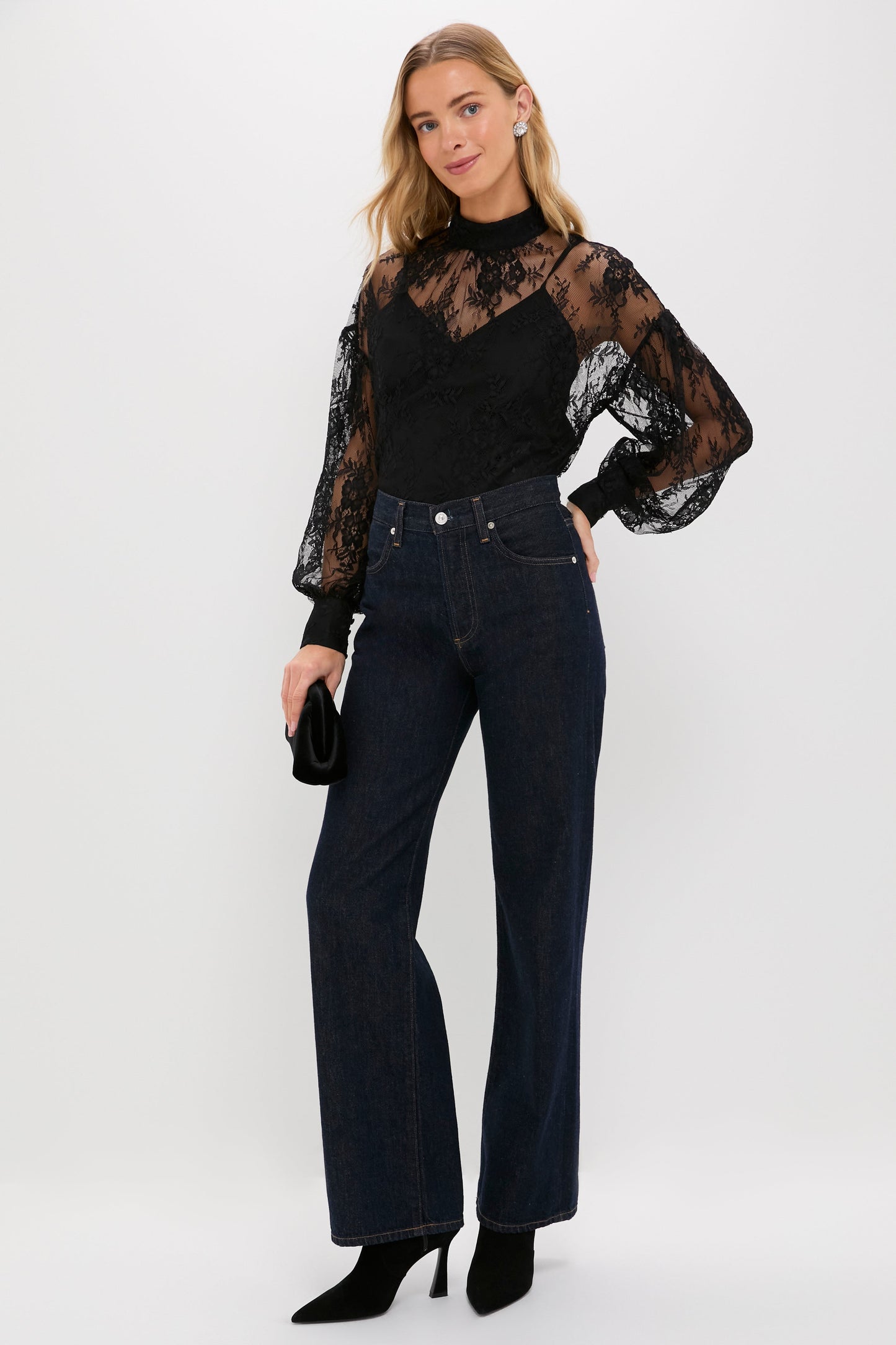 Black Lace Adele Blouse