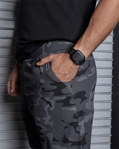 9" Gym Shorts - Black Camo