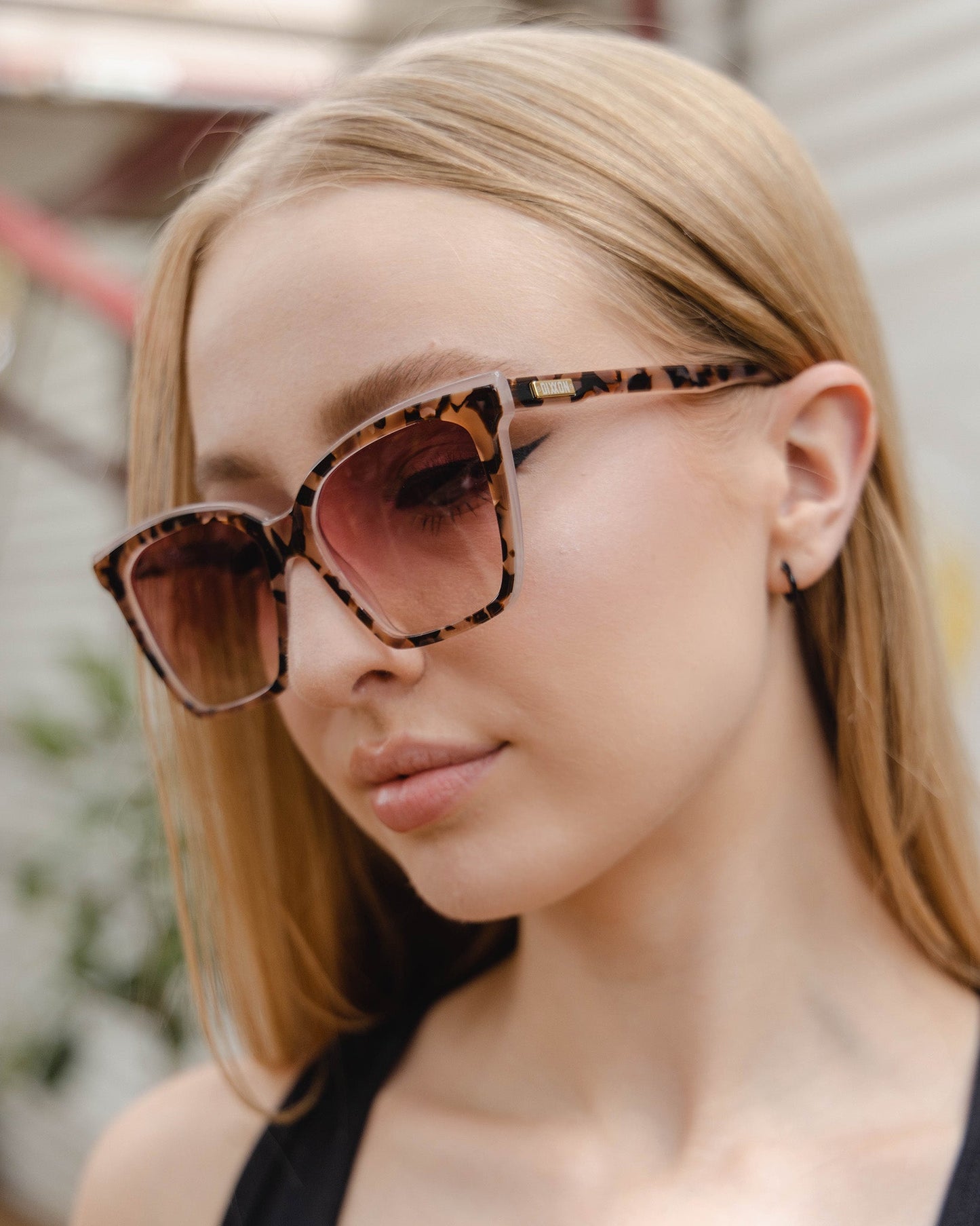 Luna Sunglasses - Mauve Tortoise & Pink Gradient