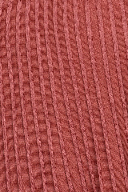 Abby Mae Rust Dress | Women's Pleated Midi Dress