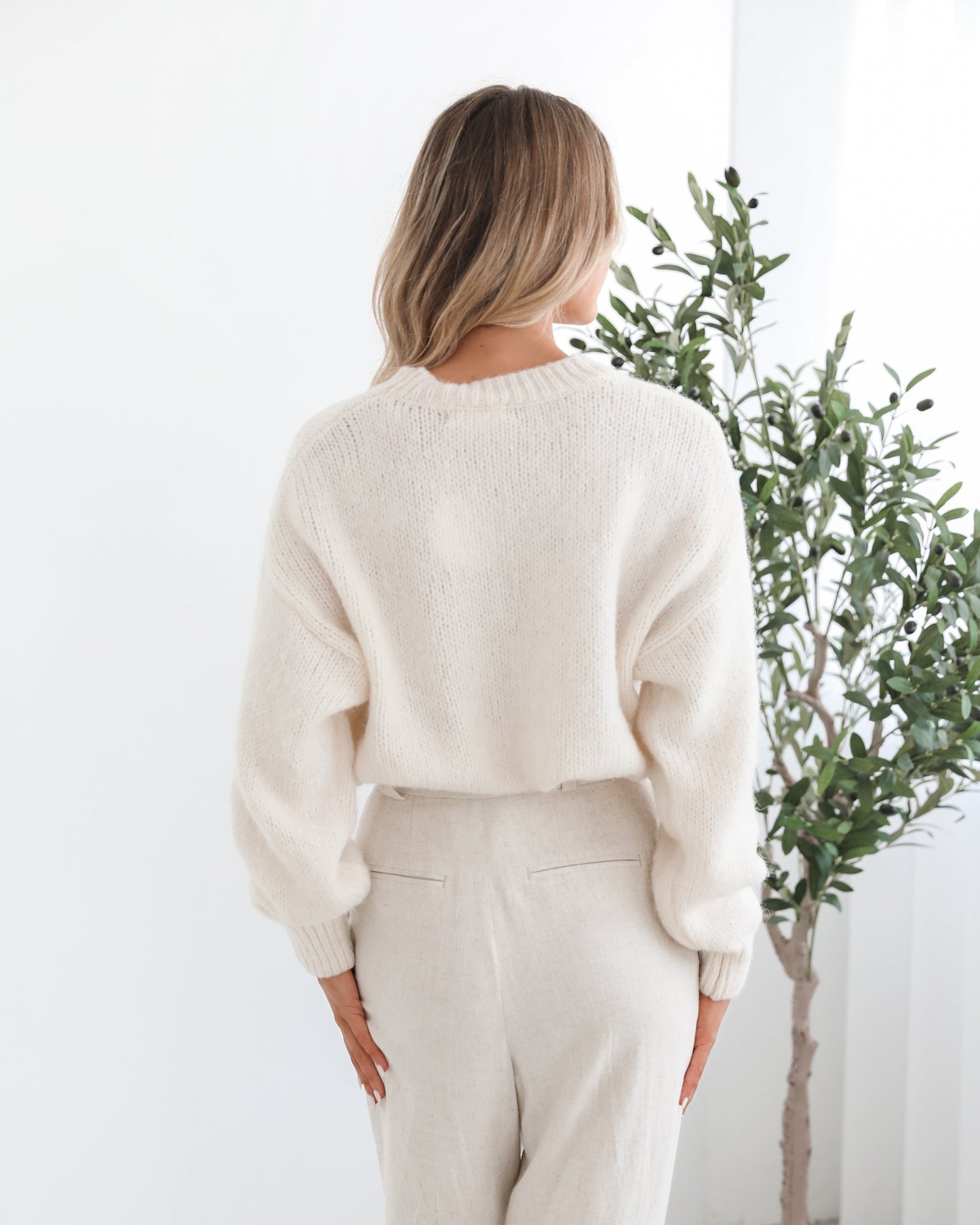 Adelaine Cream Print Knit | Women's Knit Jumper