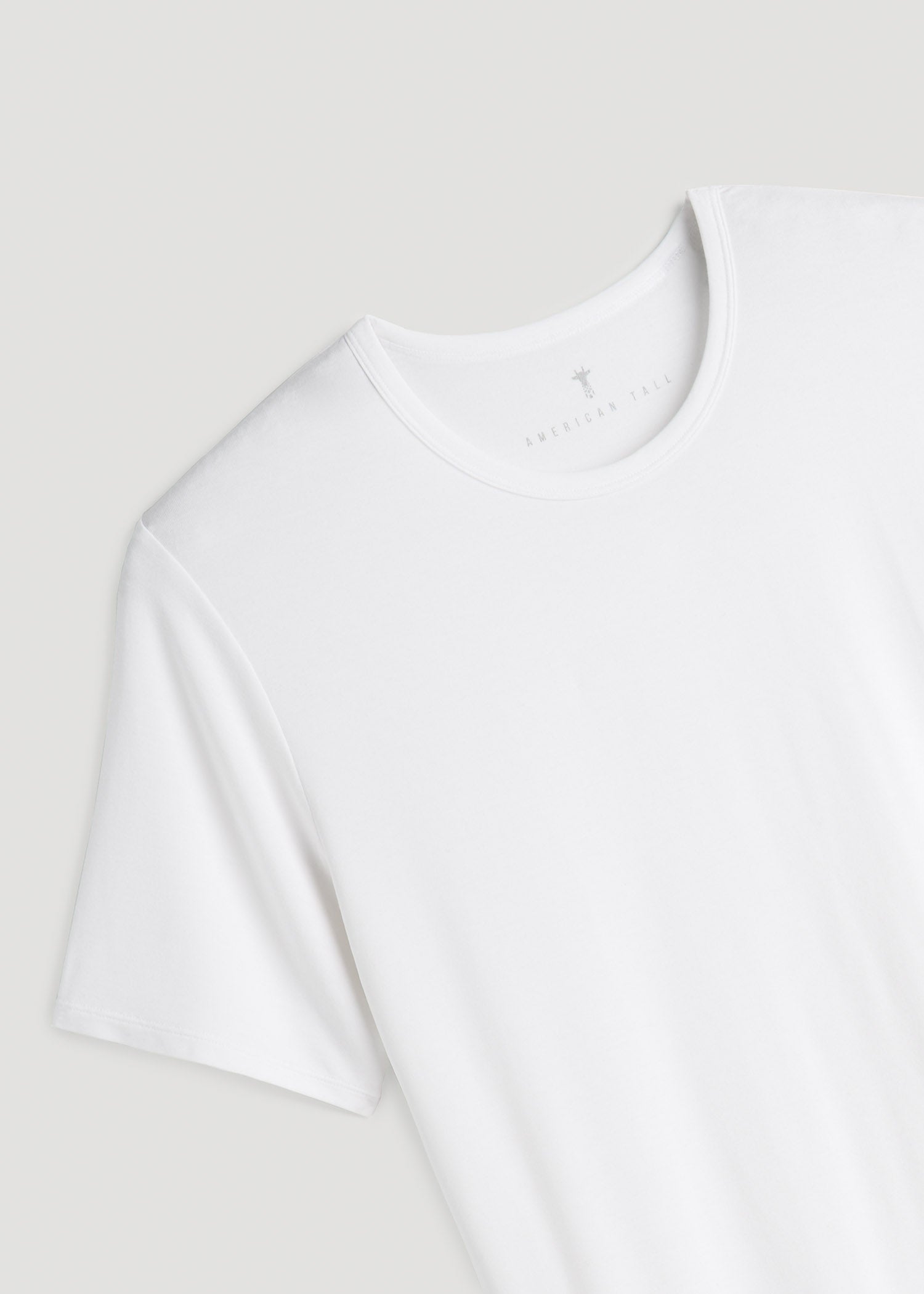 2-Pack Luxe Modal Crewneck Undershirts for Tall Men in White