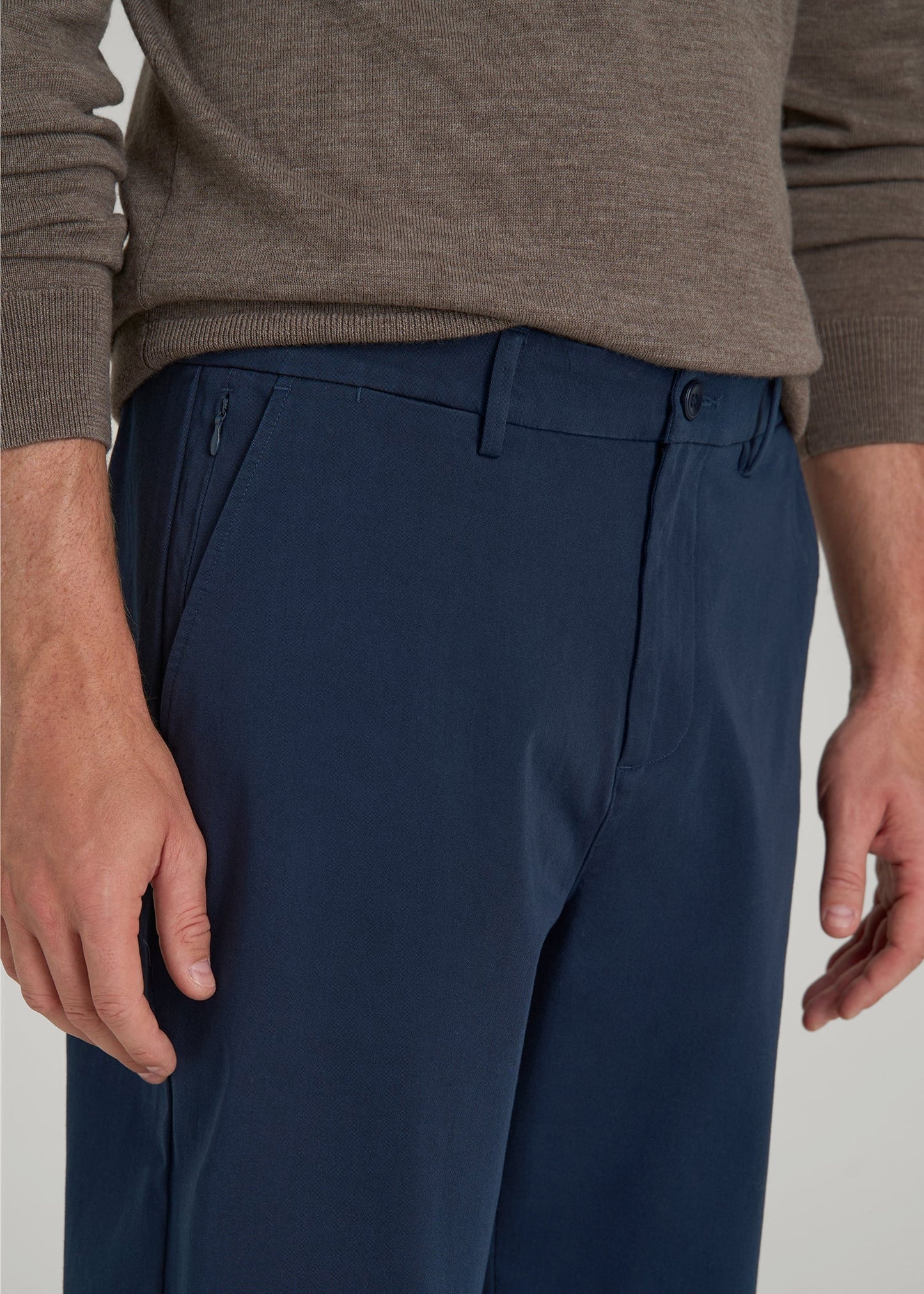 4 Way Stretch Commuter RELAXED Chino Pants for Tall Men in Navy Blue