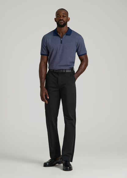 4 Way Stretch Commuter STRAIGHT Leg Chino Pants for Tall Men in Black