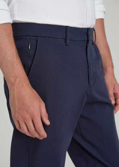 4-Way Stretch Commuter Tapered Chino Pants for Tall Men in Patriot Blue