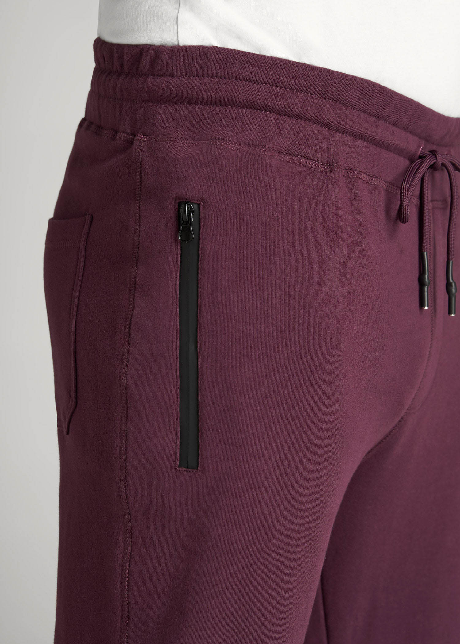 Wearever French Terry Joggers for Tall Men in Maroon