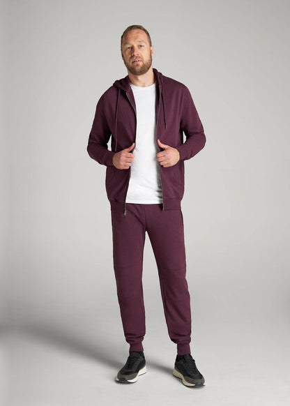Wearever French Terry Joggers for Tall Men in Maroon