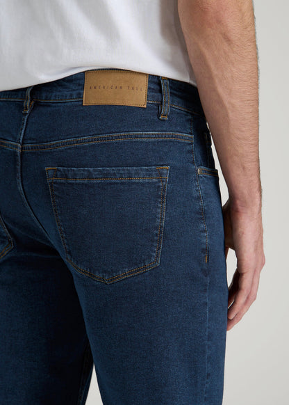 A.T. Basics Men's Carman Tapered fit Jeans for Tall Men in Charged Blue