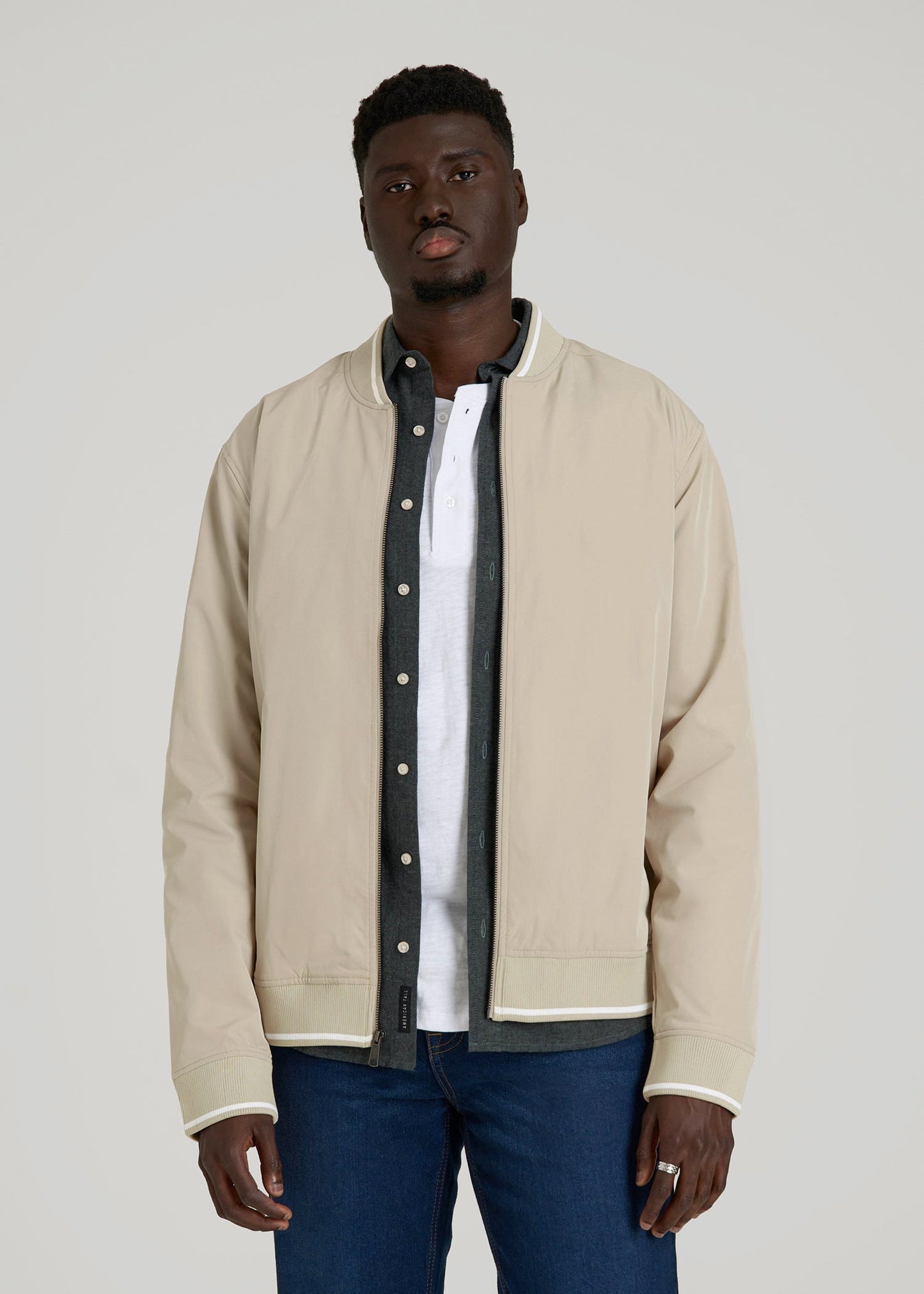 A.T. Bomber Jacket for Tall Men in Desert Khaki