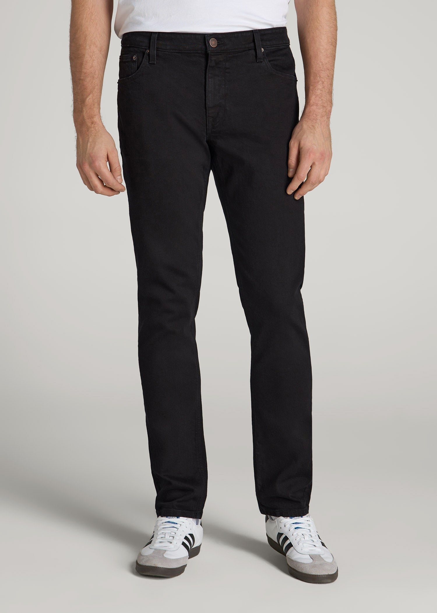 Americana Collection Carman Tapered Fit Jeans For Tall Men in Lark Black