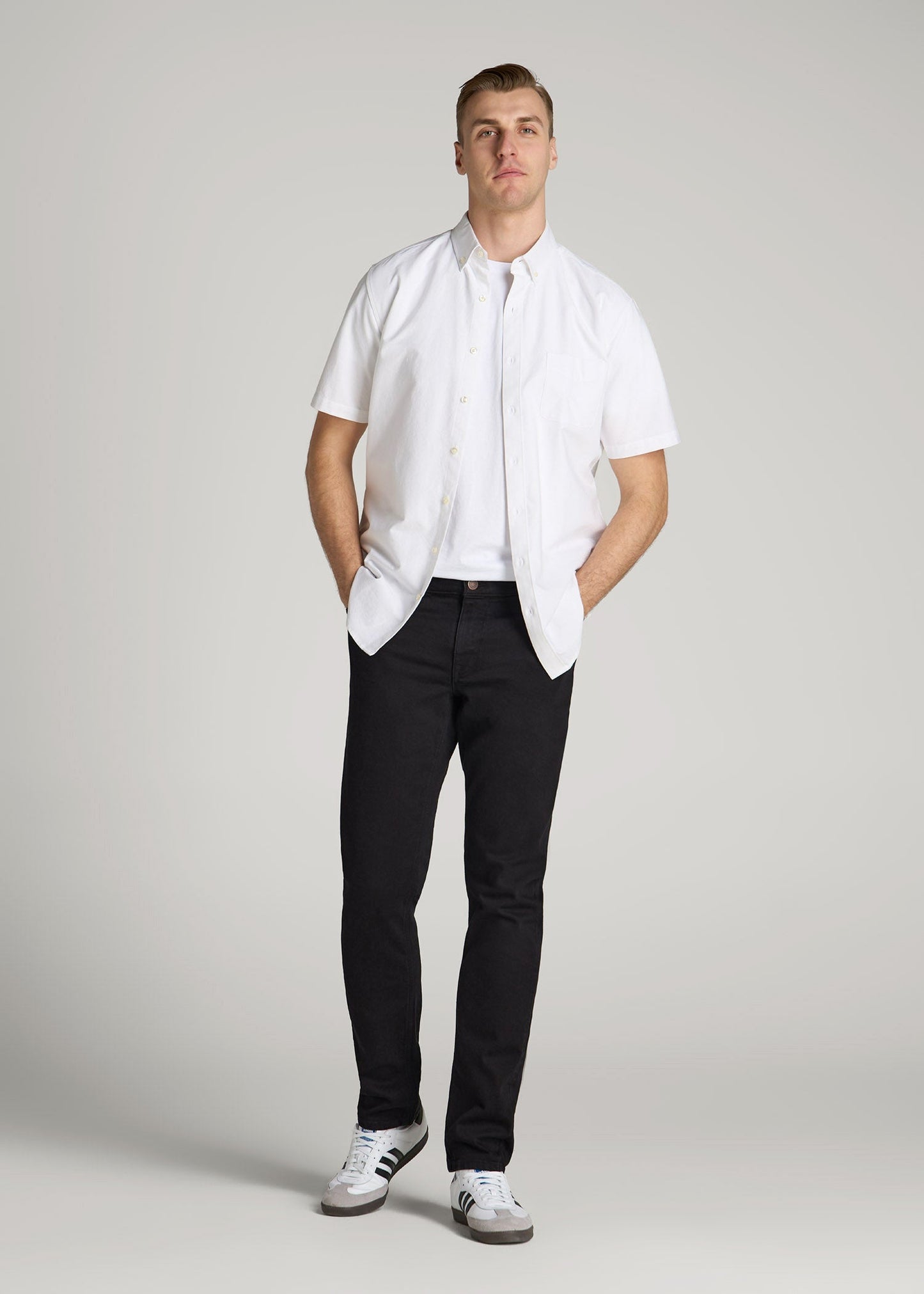 Americana Collection Carman Tapered Fit Jeans For Tall Men in Lark Black