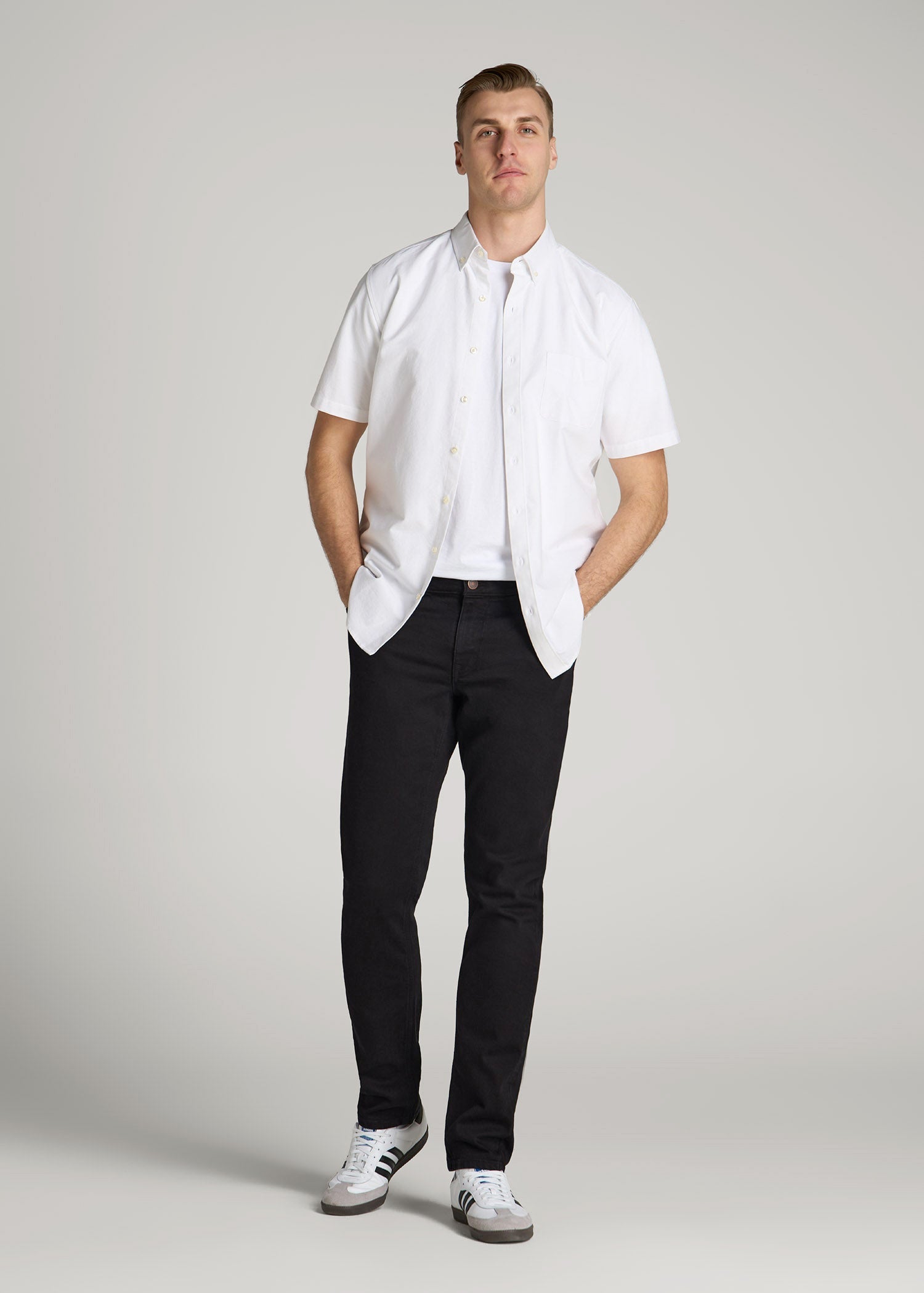 Americana Collection Carman Tapered Fit Jeans For Tall Men in Lark Black