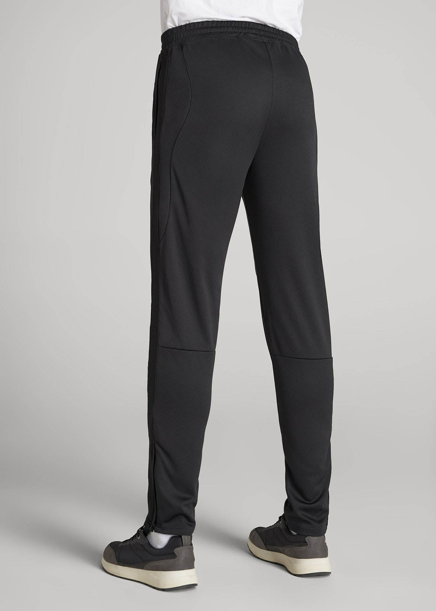 Athletic Stripe Pants for Tall Men in Black And Black