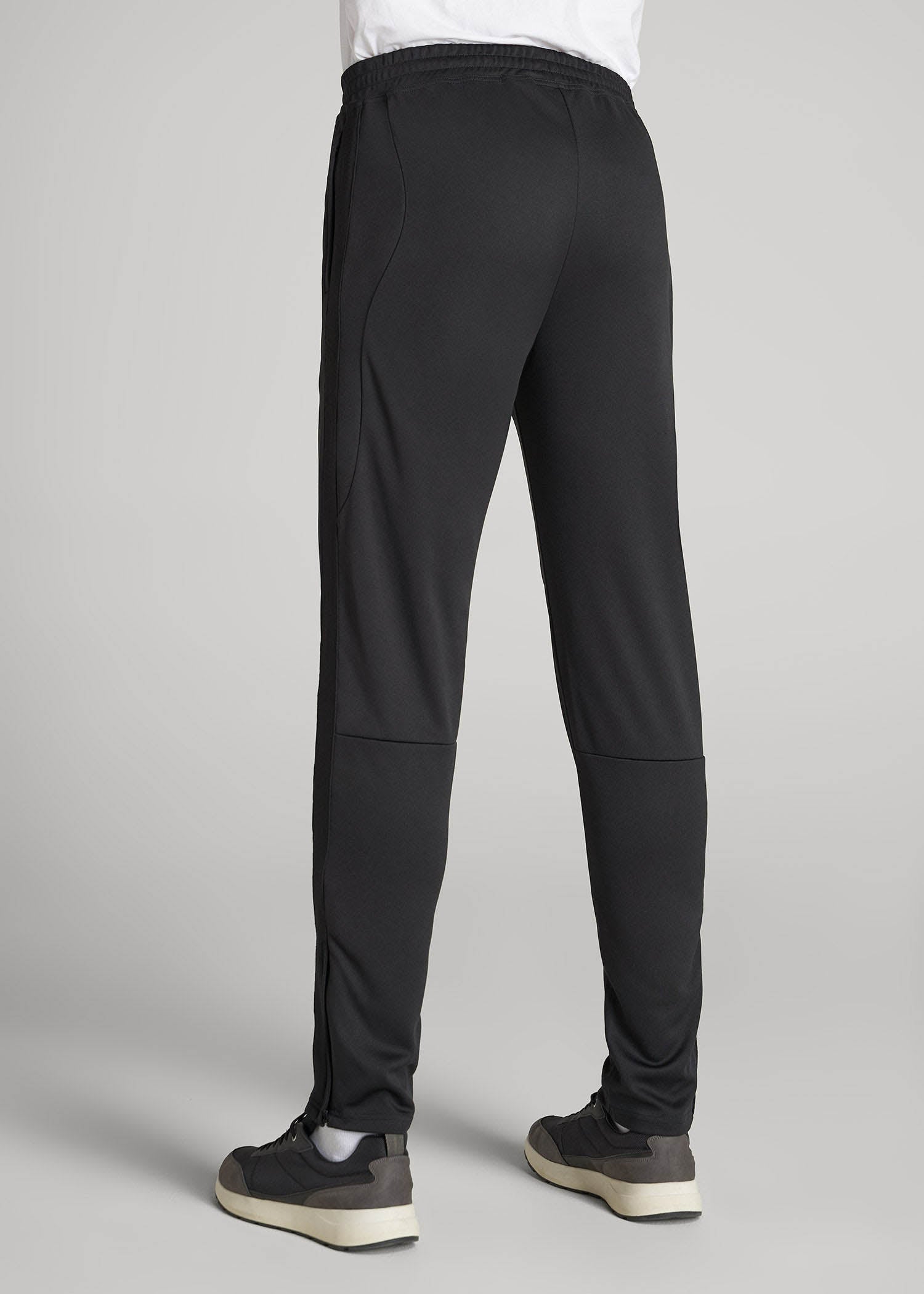 Athletic Stripe Pants for Tall Men in Black And Black