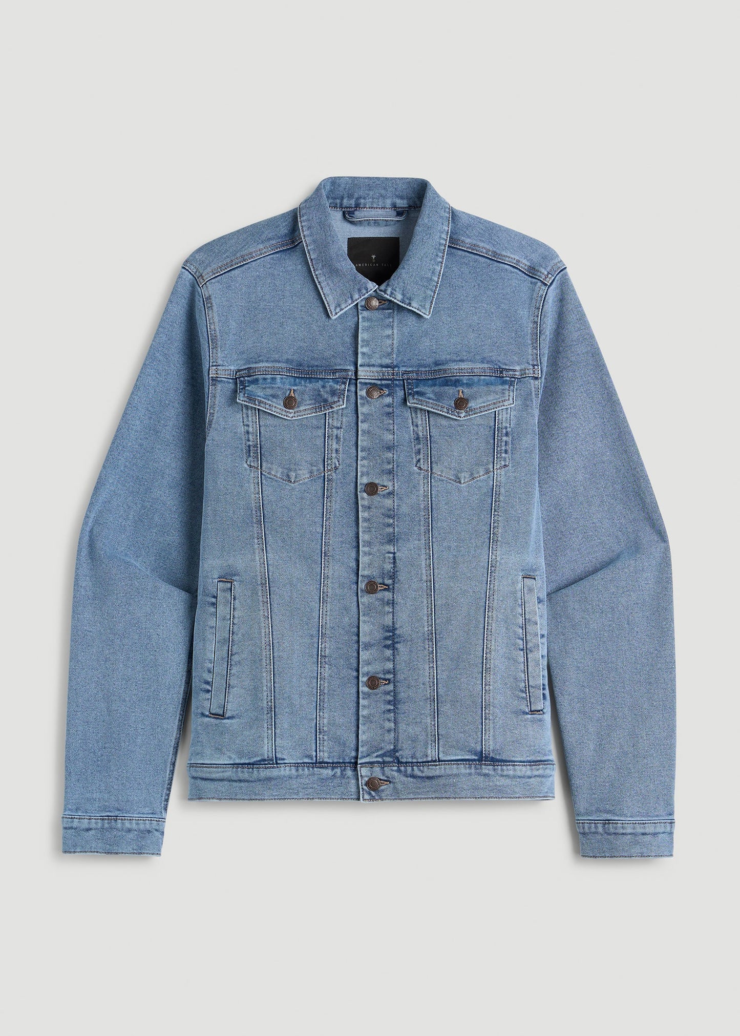 Classic Denim Jacket for Tall Men in Perfect Blue