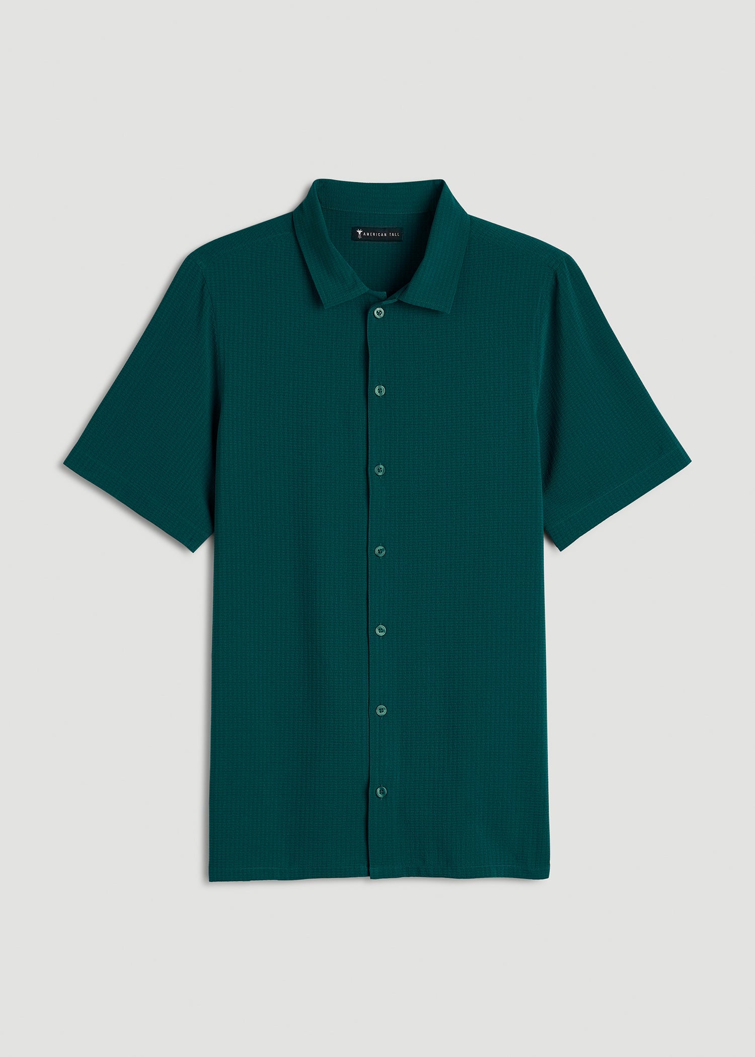 Coastal Perforated Button shirt for Tall Men in Deep Teal