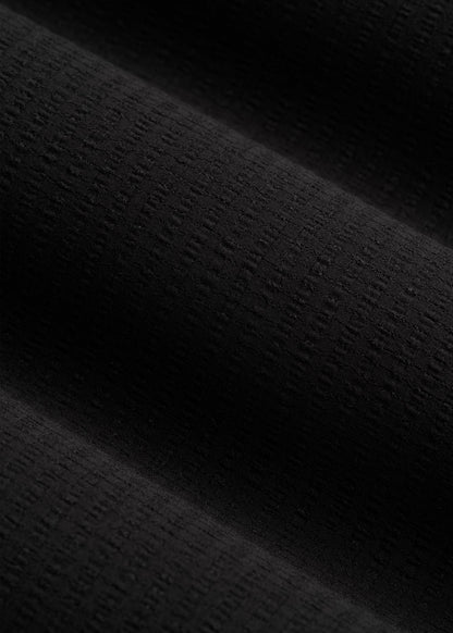 Coastal Perforated Polo for Tall Men in Black