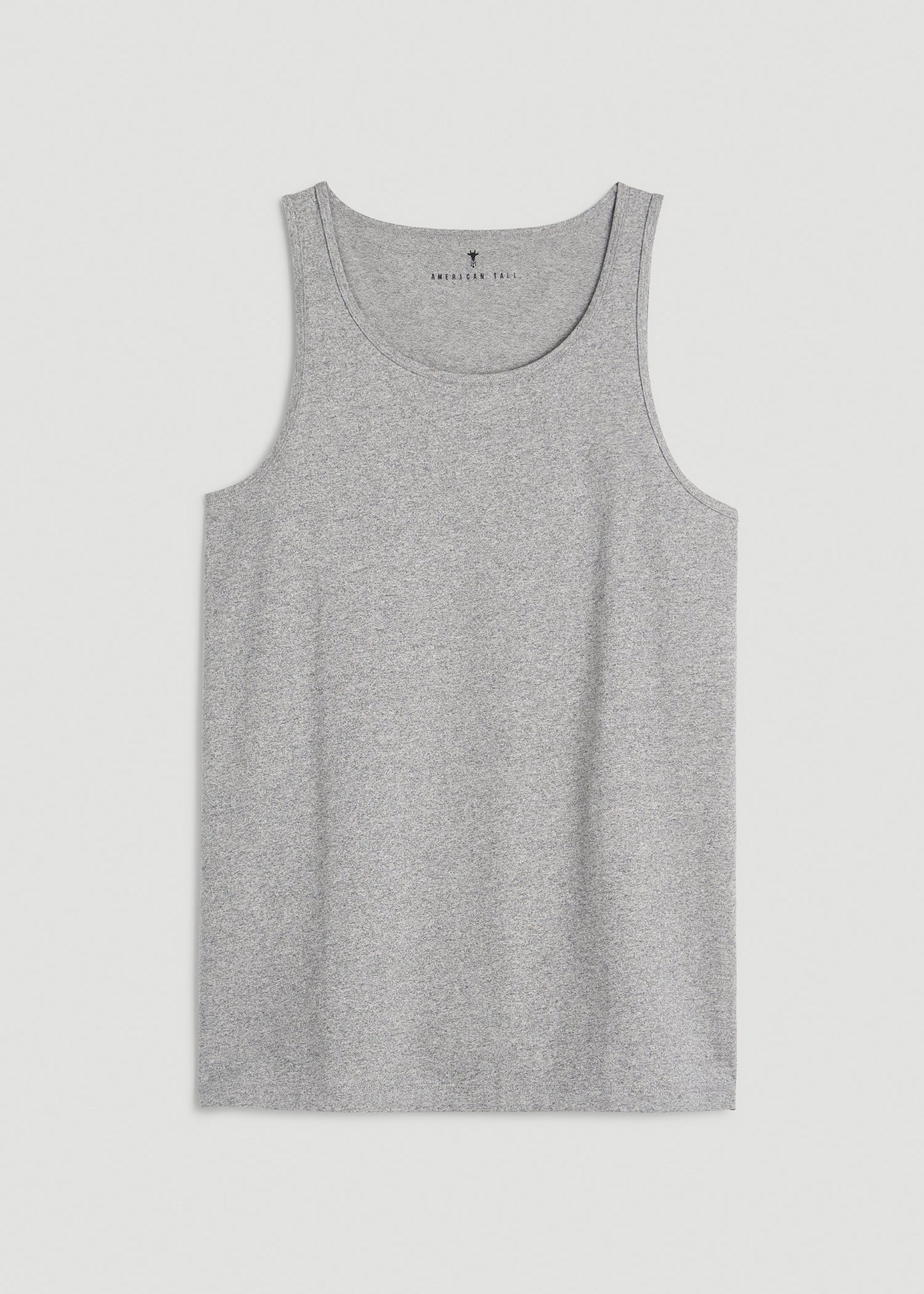 Core Cotton Tank for Tall Men in Heathered Grey