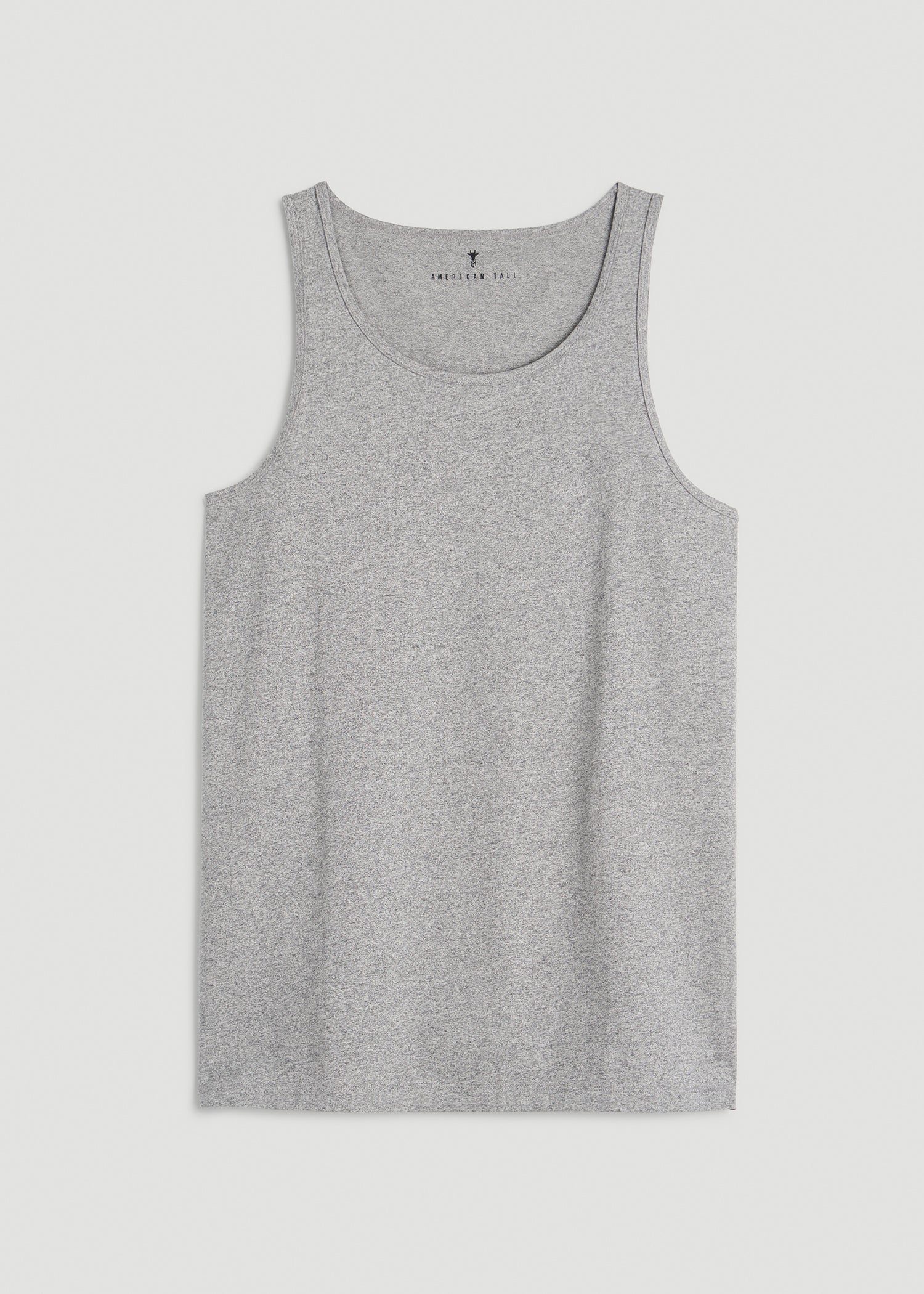 Core Cotton Tank for Tall Men in Heathered Grey