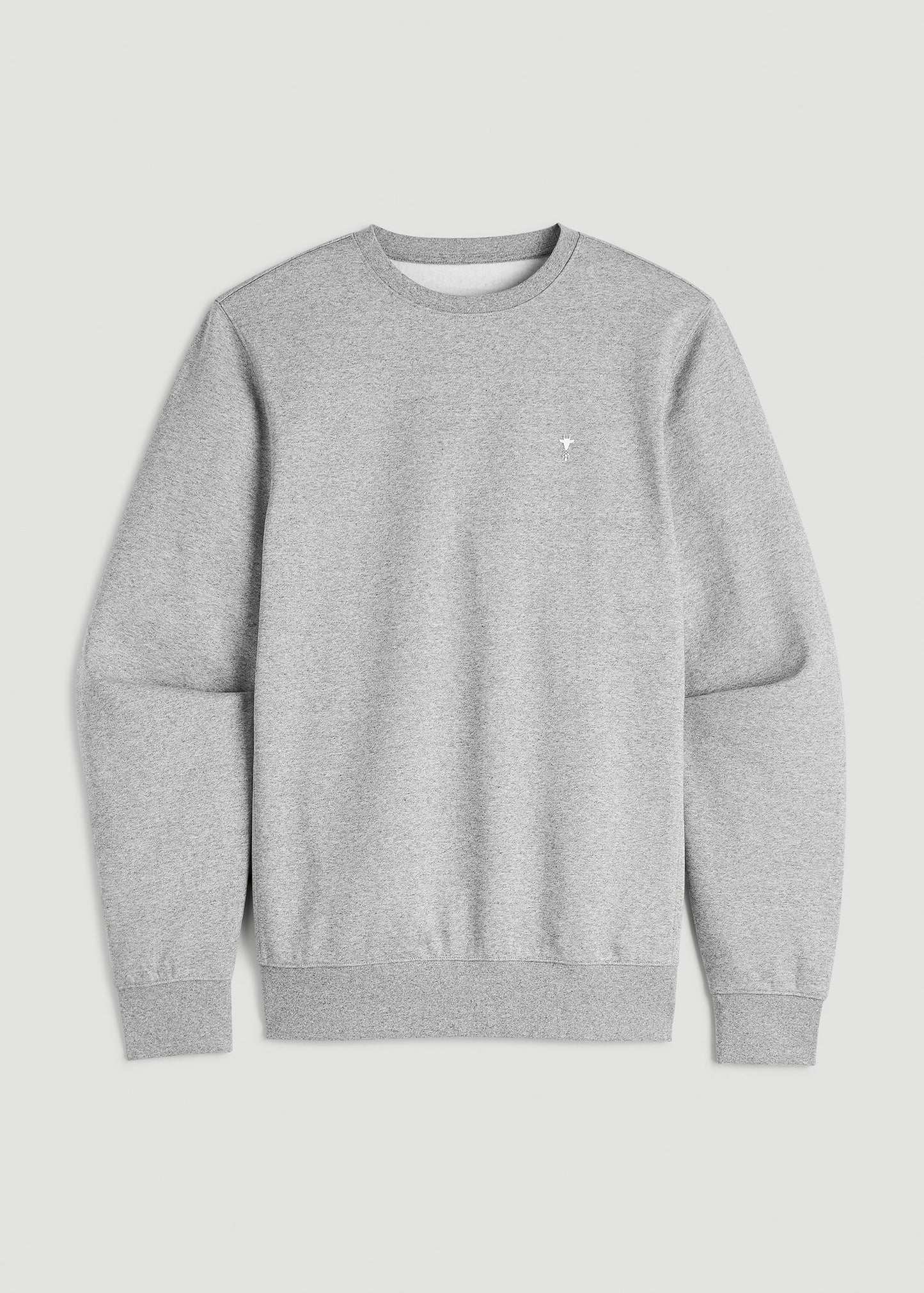 Core Motion Fleece Crewneck for Tall Men in Heathered Grey