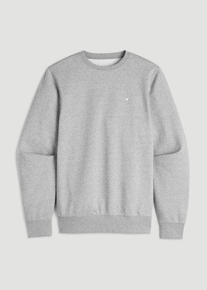 Core Motion Fleece Crewneck for Tall Men in Heathered Grey