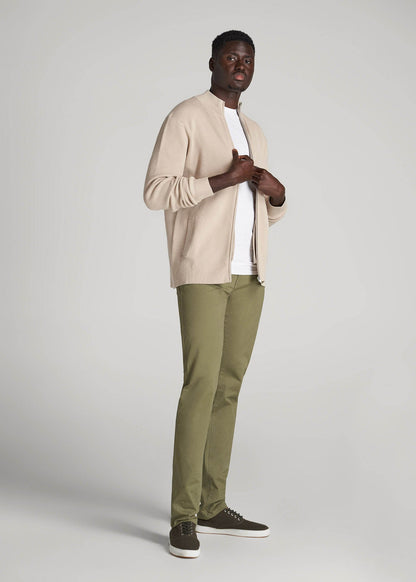 Dylan Slim Fit Five-Pocket Pants For Tall Men in Fatigue Green