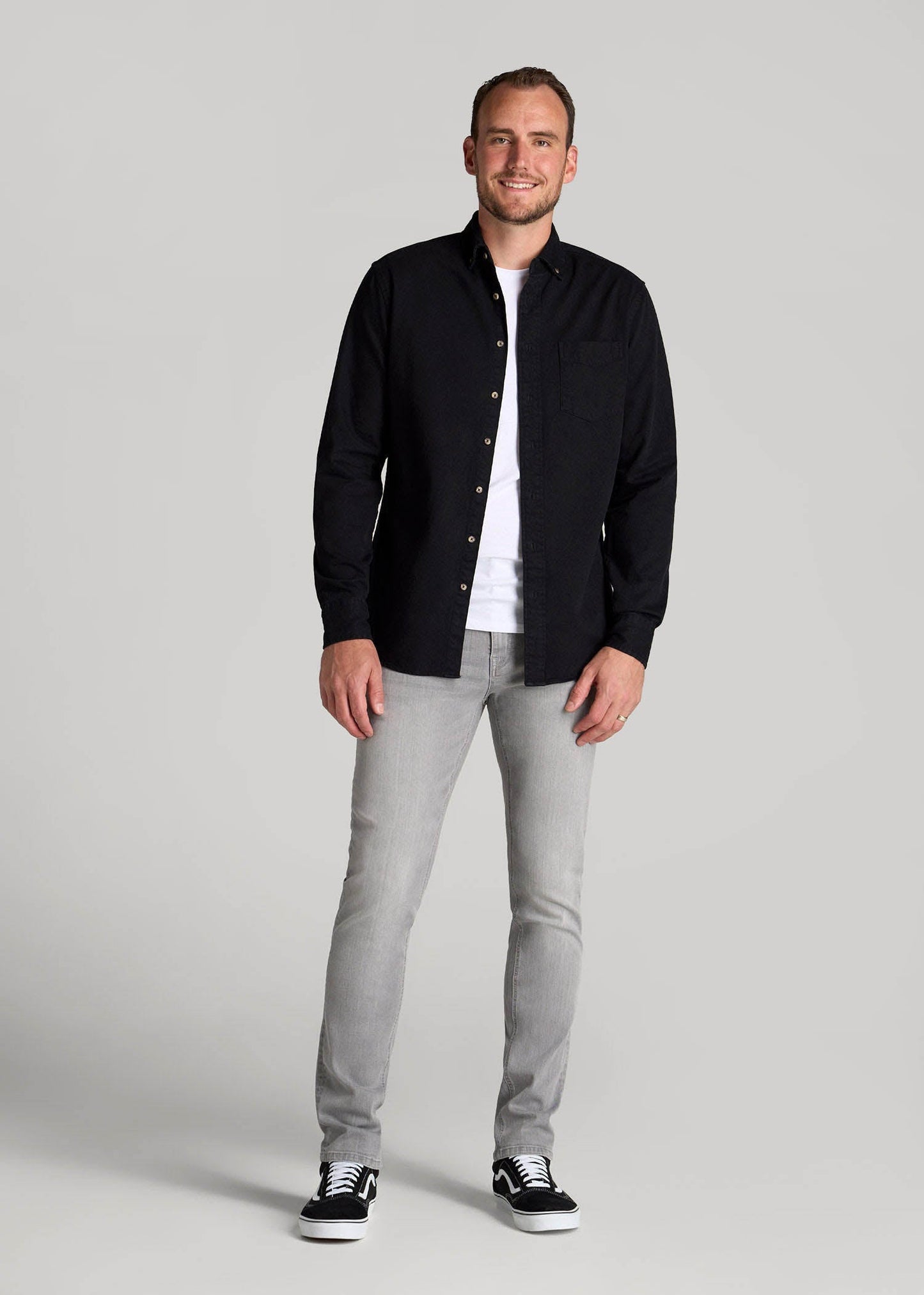 Dylan Slim Fit Jeans for Tall Men in Concrete Grey