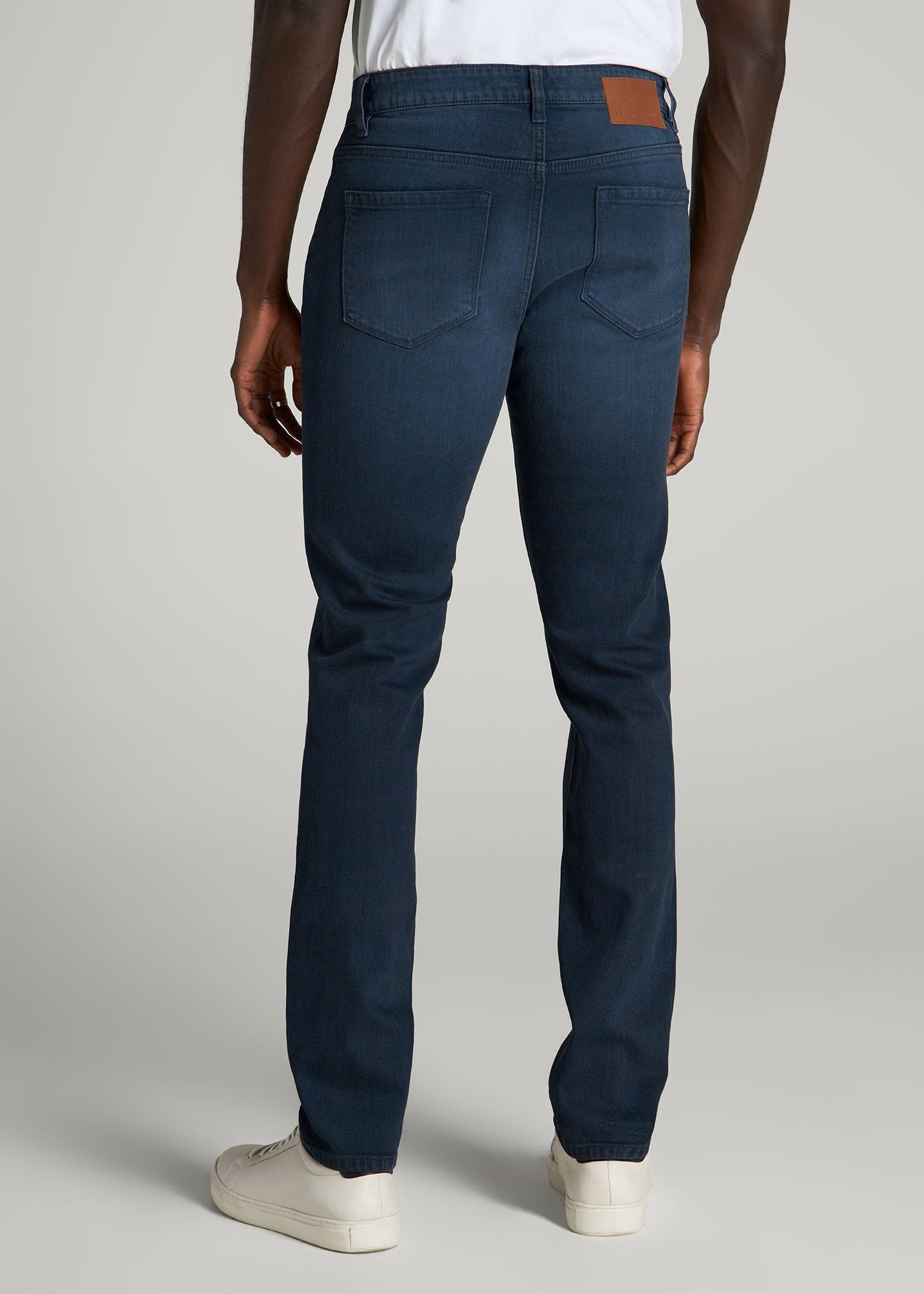 Dylan Slim Fit Jeans for Tall Men in Faded Blue Black
