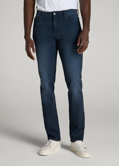 Dylan Slim Fit Jeans for Tall Men in Faded Blue Black