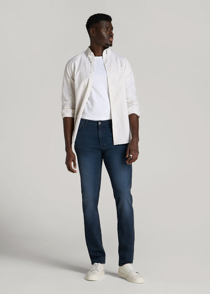 Dylan Slim Fit Jeans for Tall Men in Faded Blue Black