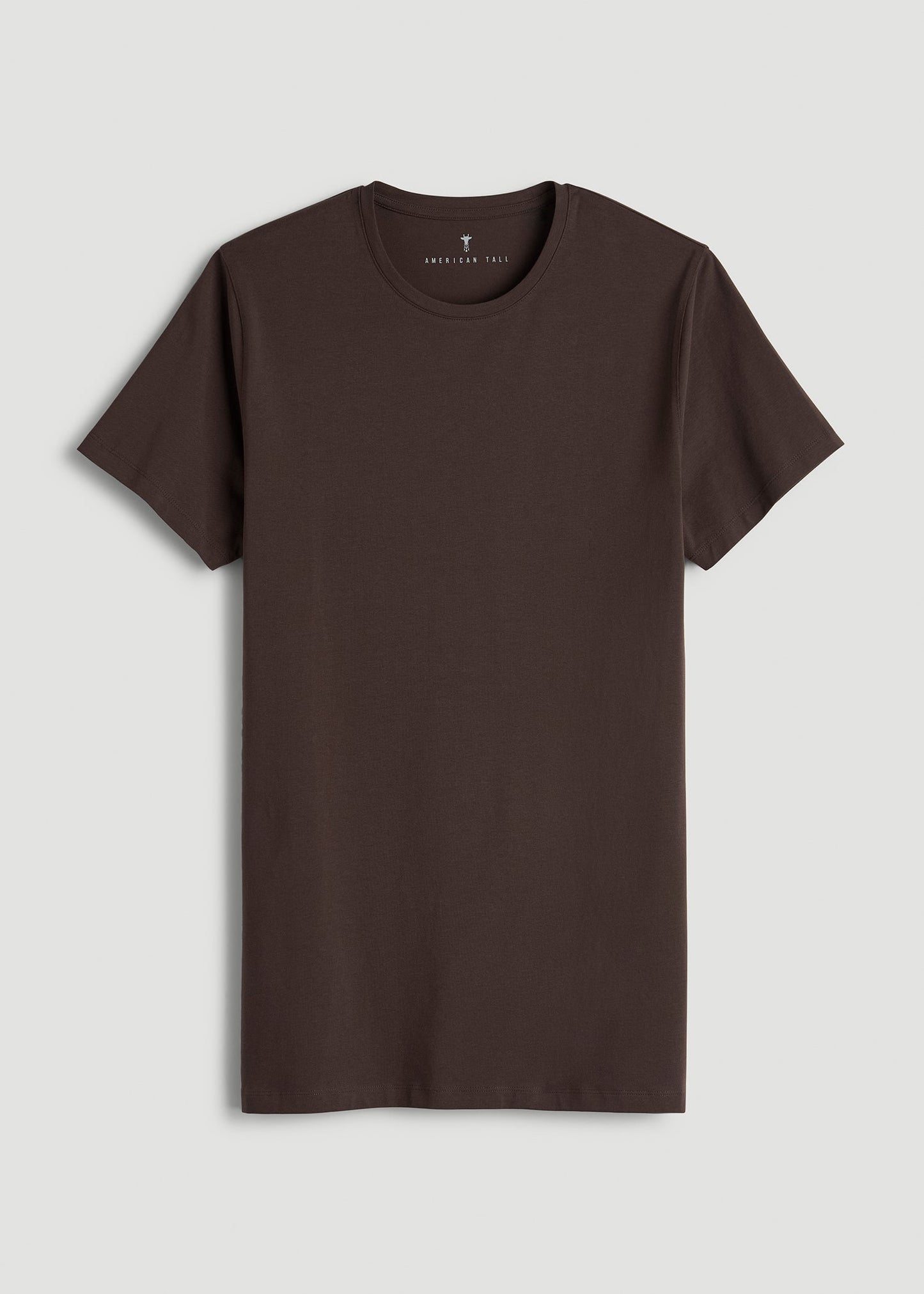 The Essential Modern Fit Crewneck Tee for Tall Men in Espresso