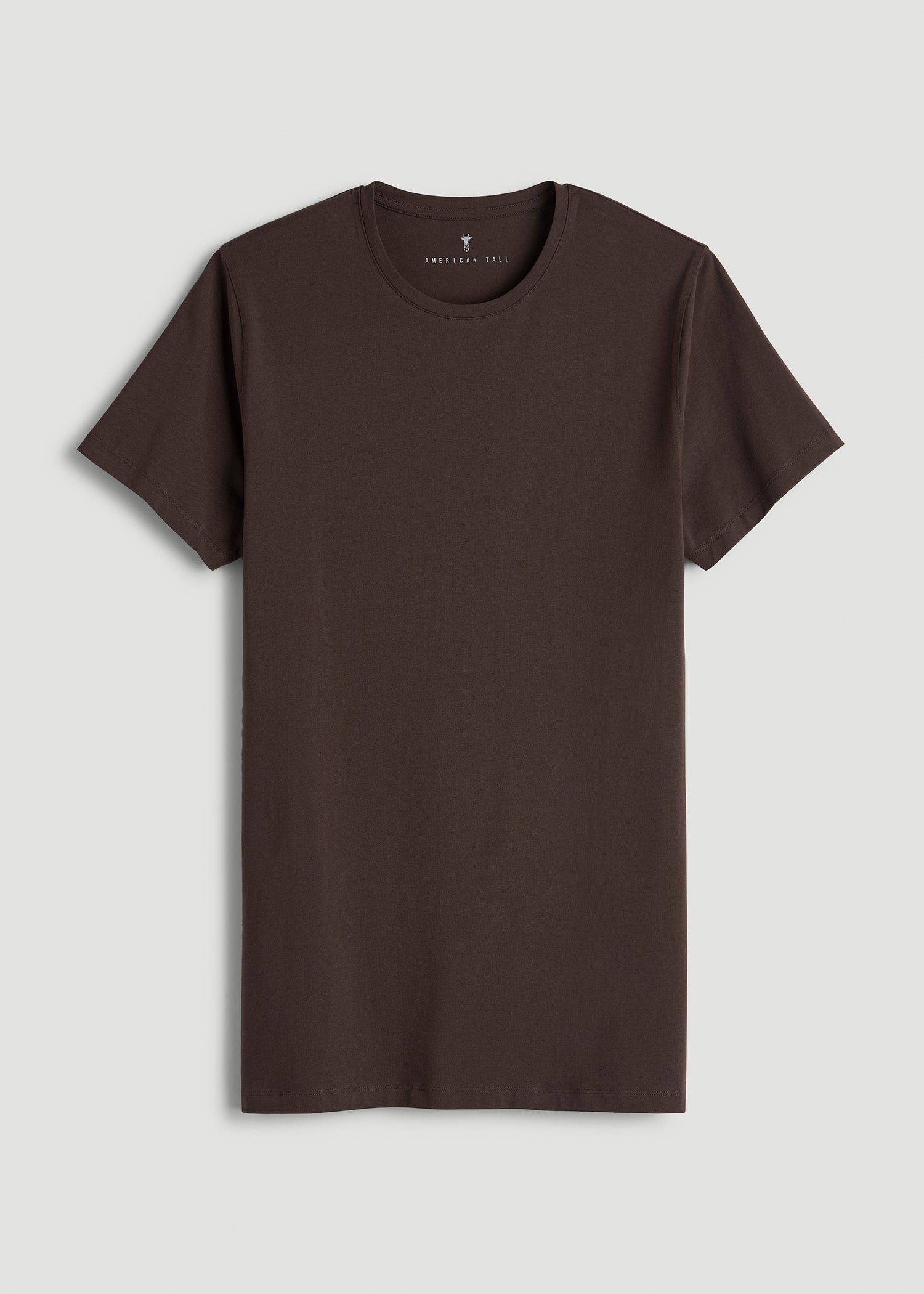 The Essential Modern Fit Crewneck Tee for Tall Men in Espresso