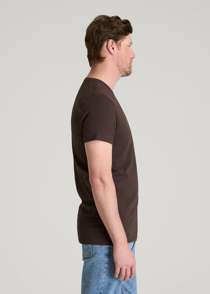 The Essential Modern Fit Crewneck Tee for Tall Men in Espresso
