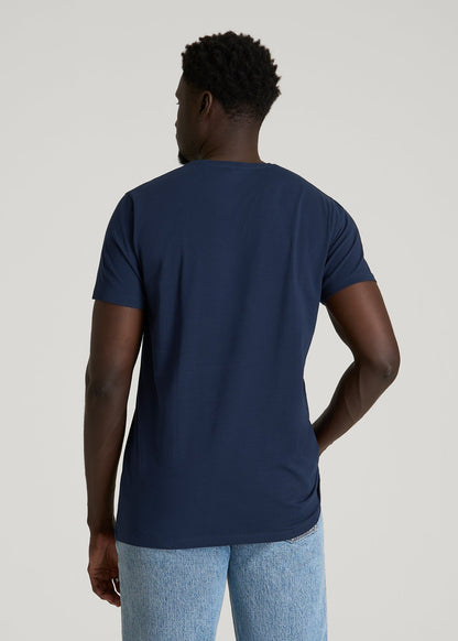 The Essential Modern Fit Crewneck Tee for Tall Men in Navy