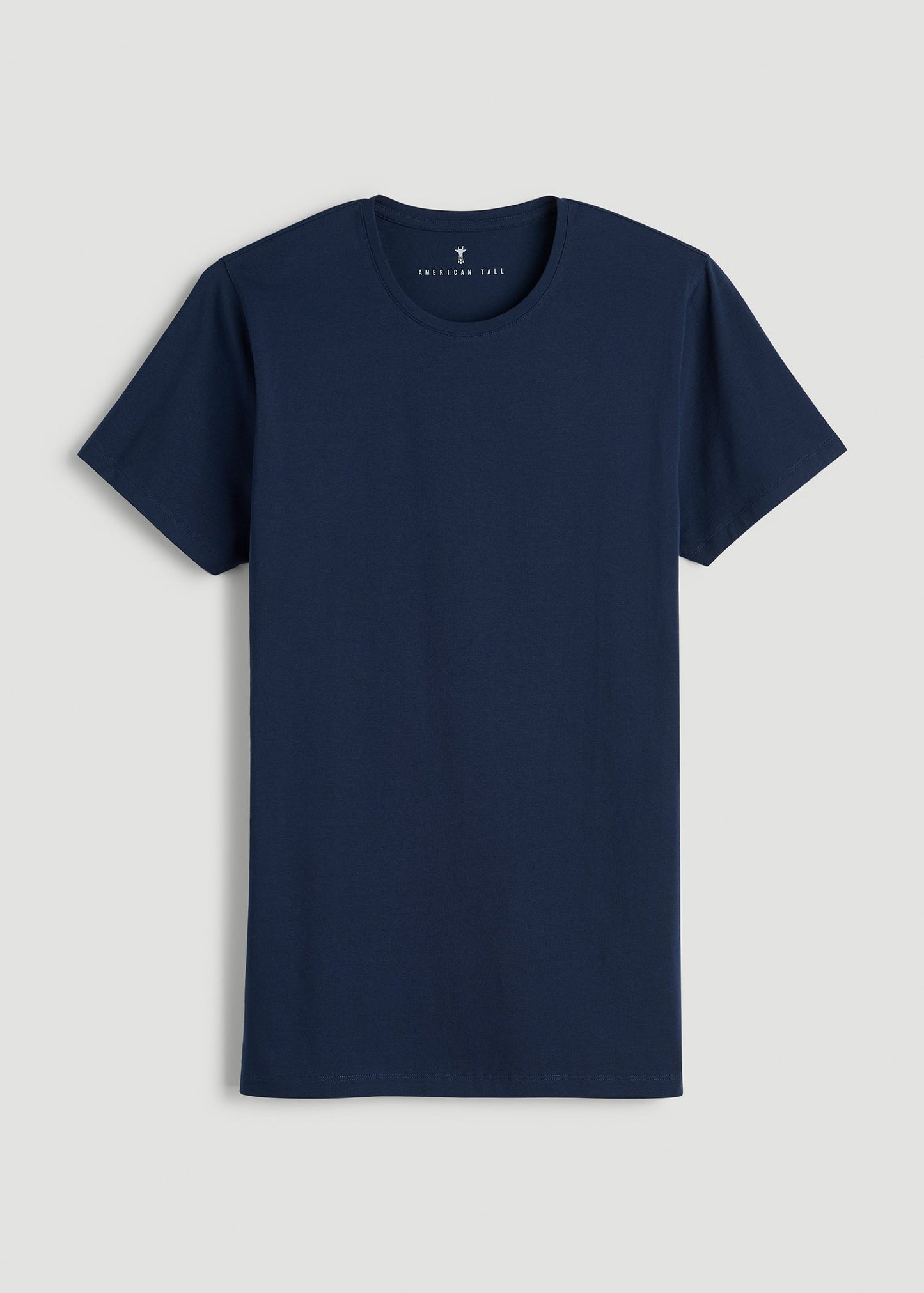 The Essential Modern Fit Crewneck Tee for Tall Men in Navy