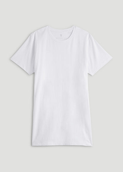 The Essential Modern Fit Crewneck Tee for Tall Men in White