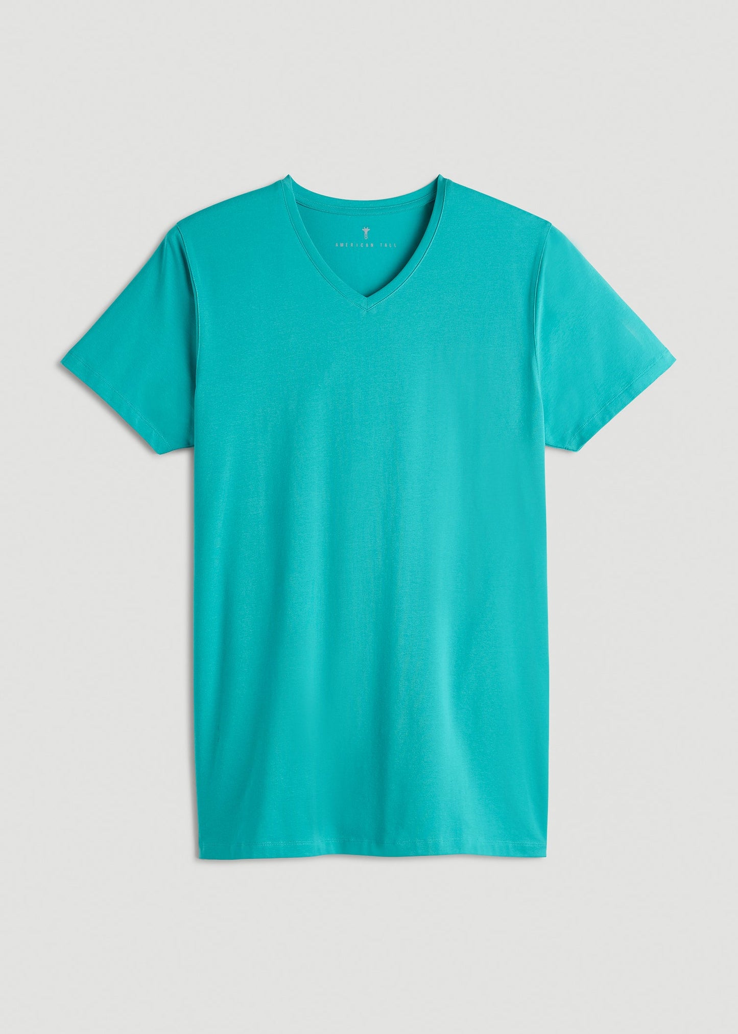The Essential Modern Fit V-Neck Tee for Tall Men in Baltic Turquoise