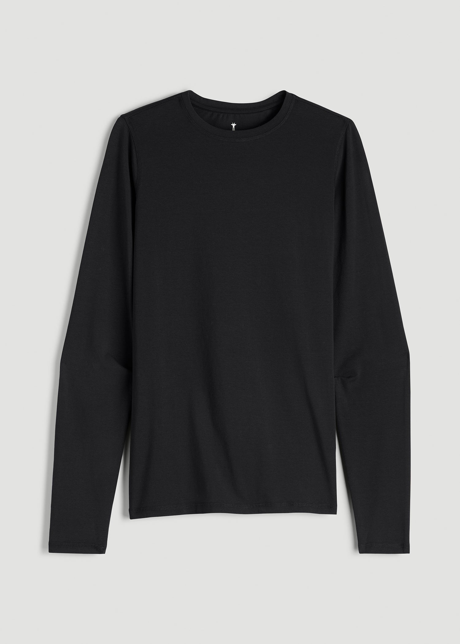 The Essential Slim Fit Long Sleeve Tee for Tall Men in Black