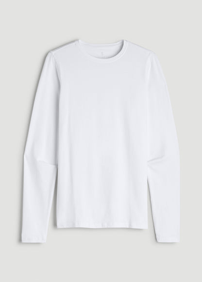 The Essential Slim Fit Long Sleeve Tee for Tall Men in White