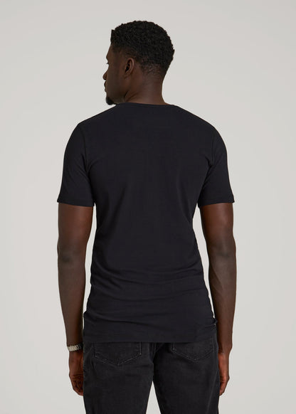 The Essential Slim Fit Crewneck Tee for Tall Men in Black