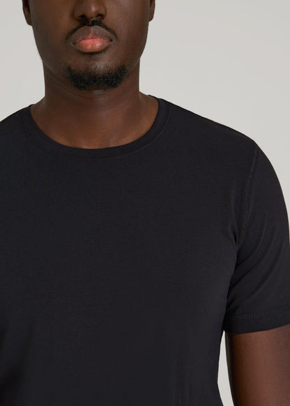 The Essential Slim Fit Crewneck Tee for Tall Men in Black