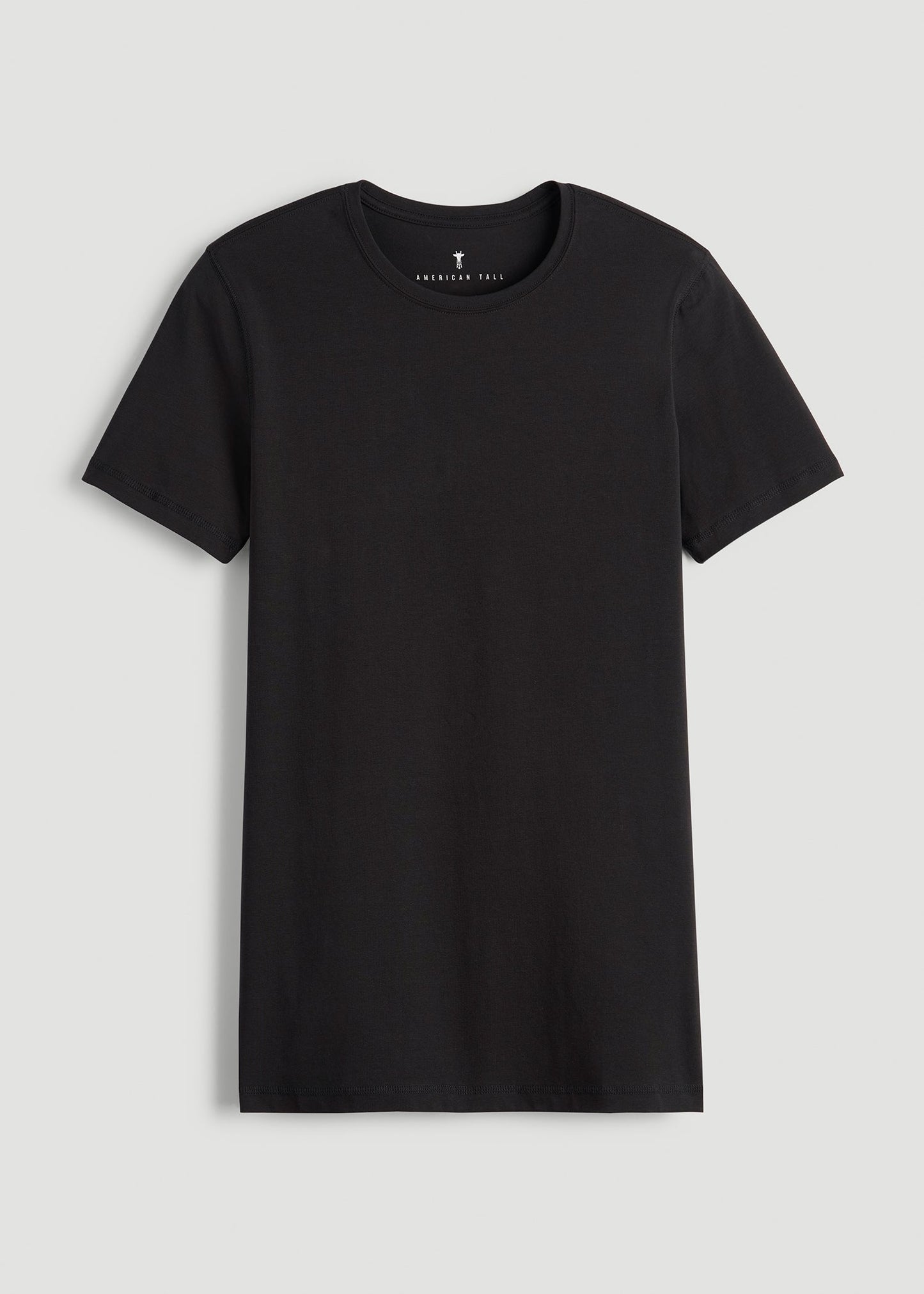 The Essential Slim Fit Crewneck Tee for Tall Men in Black