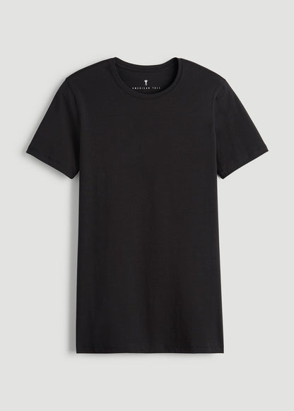 The Essential Slim Fit Crewneck Tee for Tall Men in Black