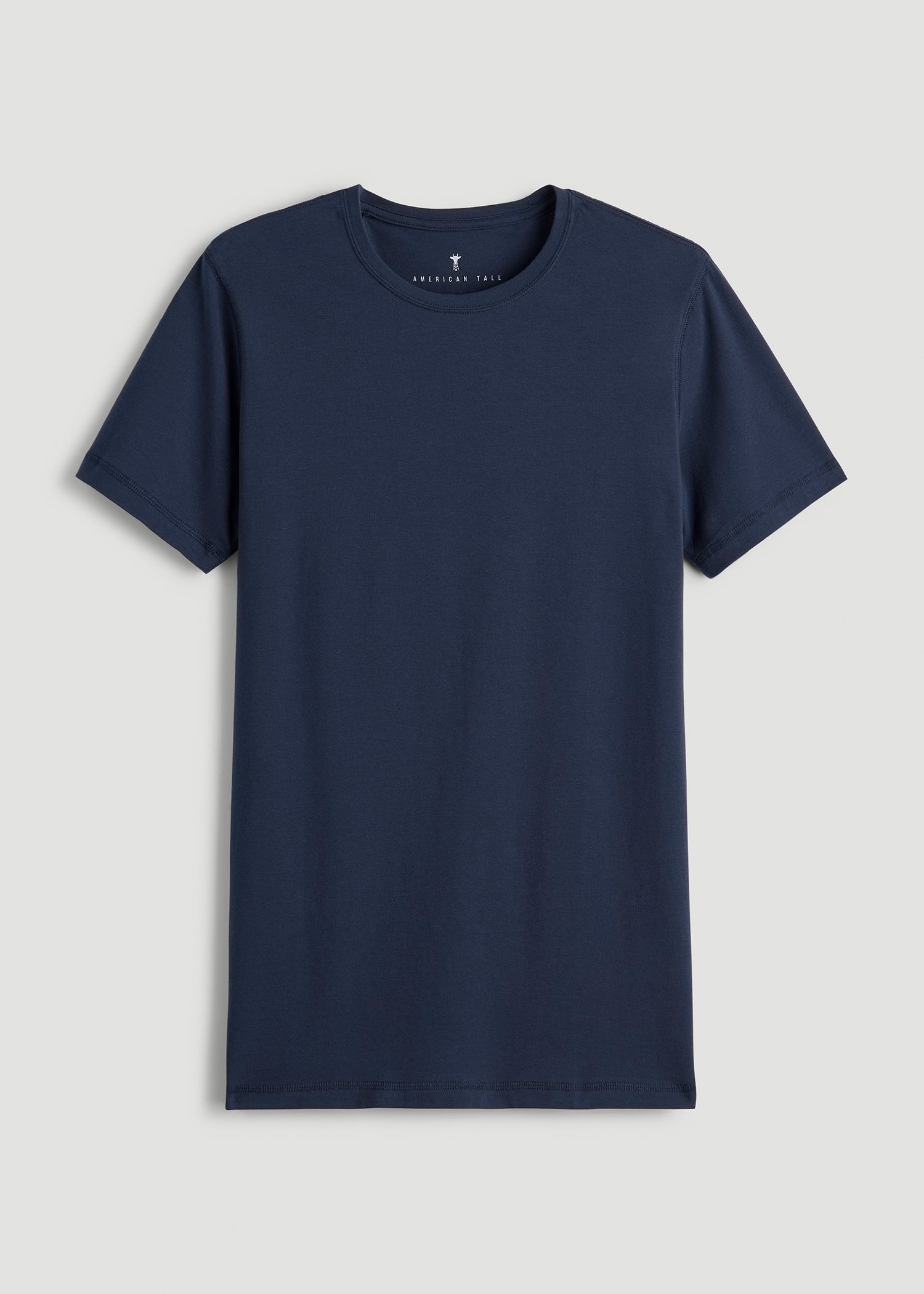 The Essential Slim Fit Crewneck Tee for Tall Men in Navy