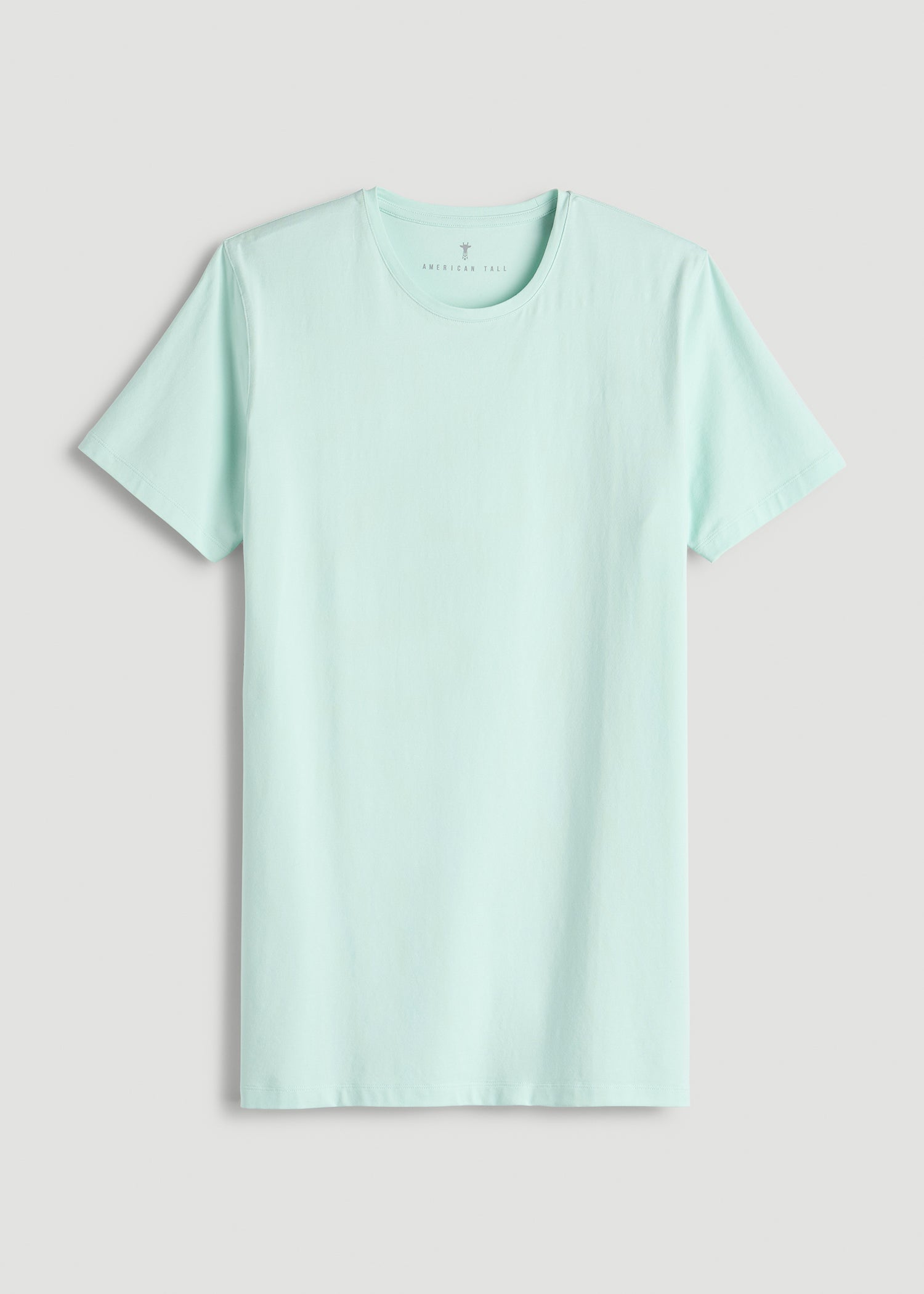 The Essential Slim Fit Crewneck Tee for Tall Men in Opal Blue